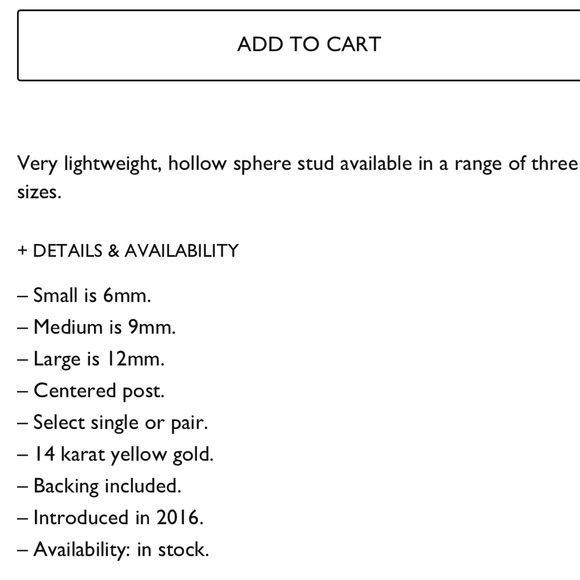 Kathleen Whitaker 12mm Sphere Studs (Pair) - Picture 6 of 6